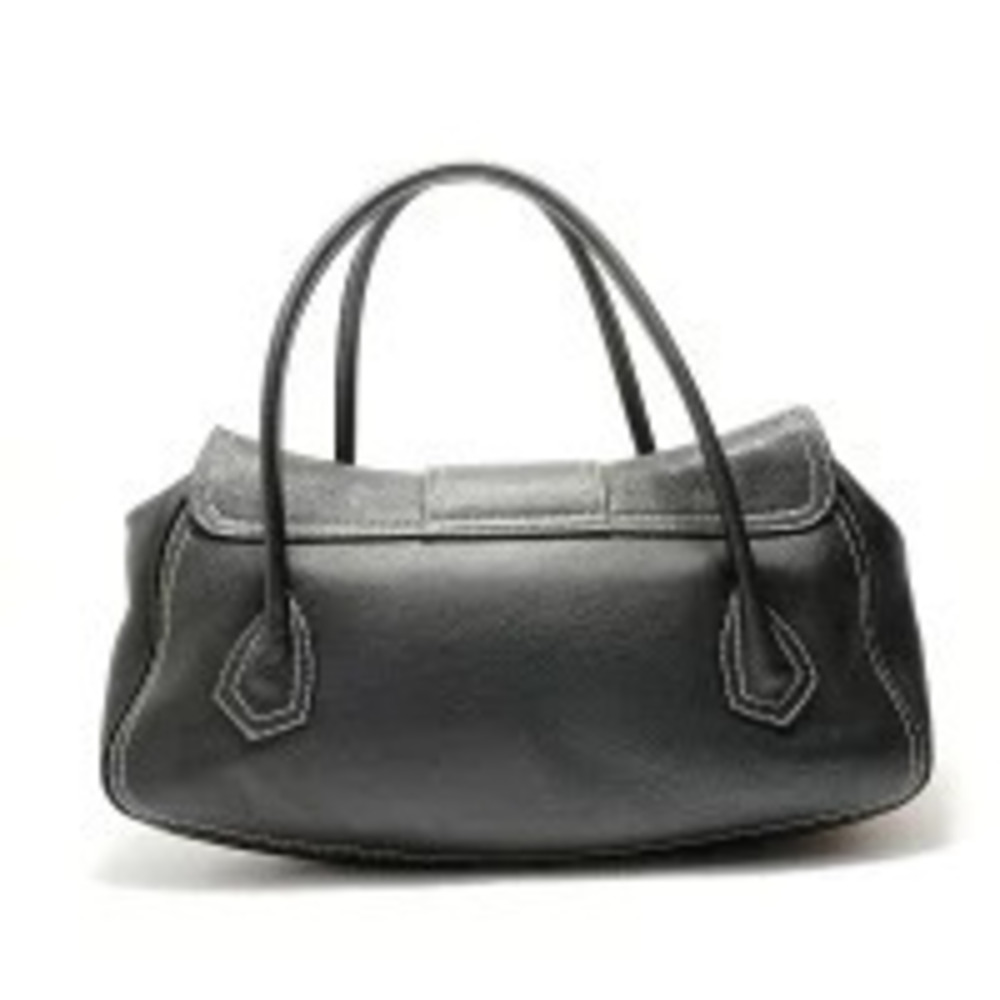 Celine Shoequette Leather Shoulder Bag Black